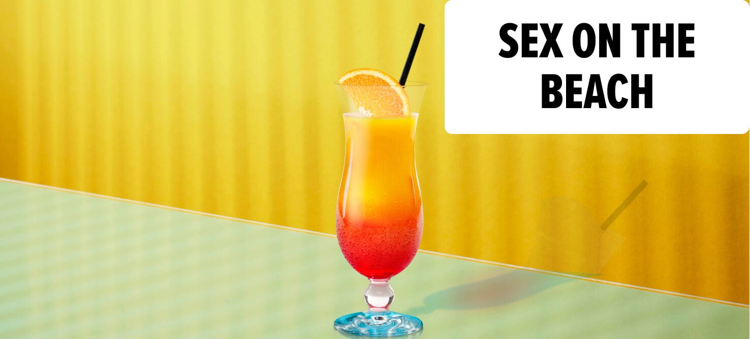 Sex on the beach cocktail